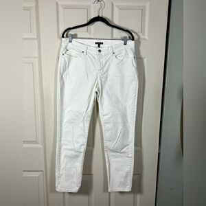 Eileen Fisher Cropped Jeans in white, size 12